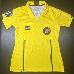Official Sports Size S Men’s Yellow U.S. Soccer Federation Referee Program Shirt